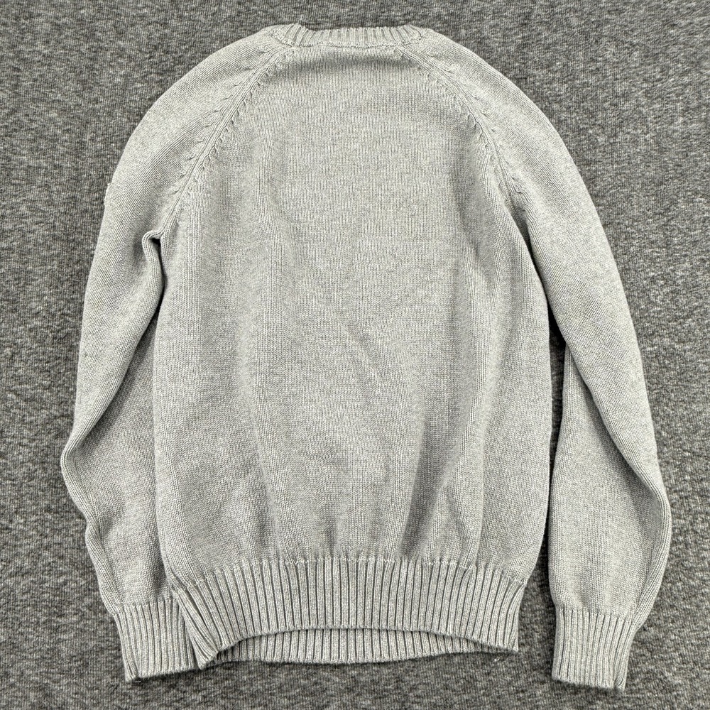 Ben Sherman Heritage Mens Gray Cable Knit Crew Neck Cotton Sweater Size Medium - Picture 8 of 9